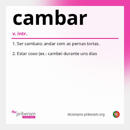 Significado de cambar
